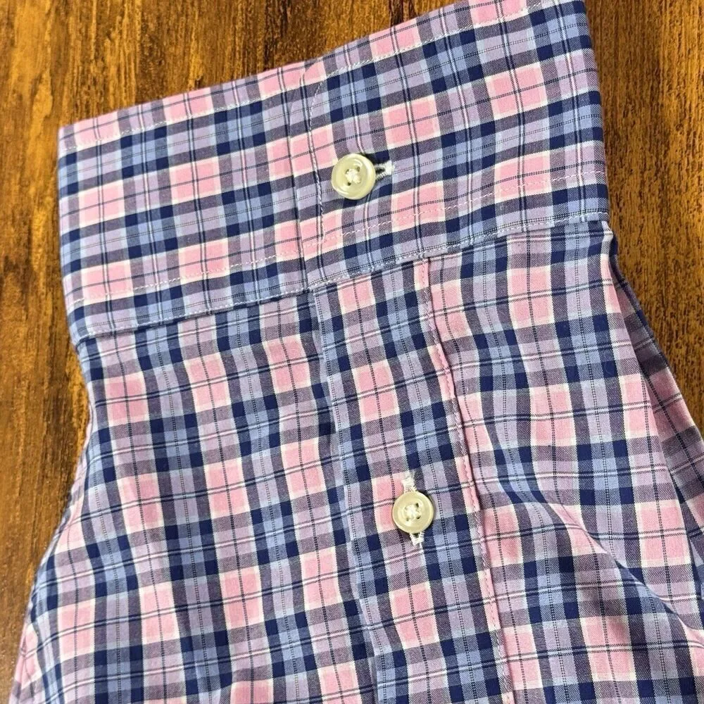Polo Ralph Lauren Shirt Mens 4XB T Bright Plaid Button Blue Purple Pink New $110